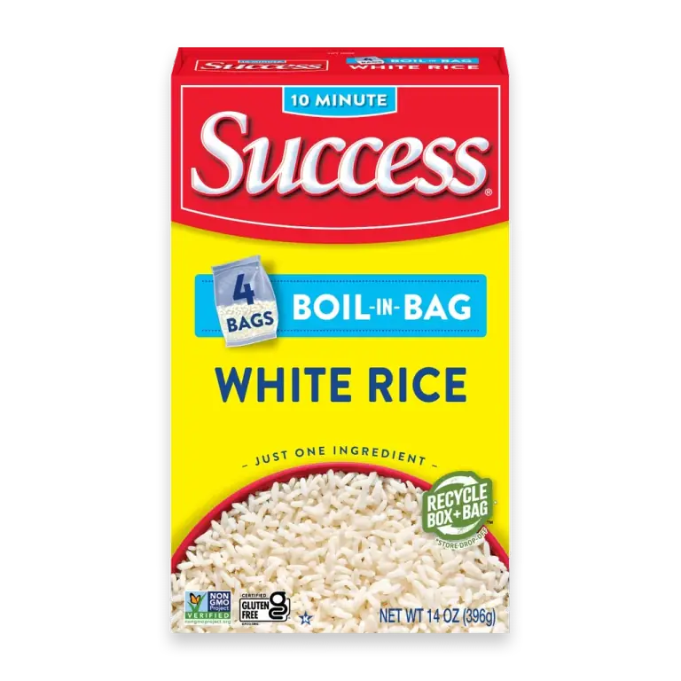 Boil-in-Bag White Rice, Gluten-Free, Non-GMO, 4 Bags