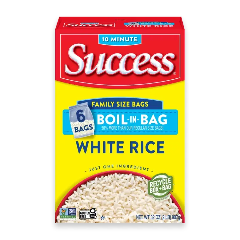 Boil-in-Bag White Rice, Non-GMO, Kosher, Gluten-Free, , 6 Pre-Portioned Bags