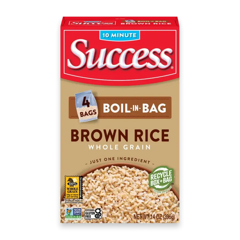 Boil-in-Bag Whole Grain Brown Rice, Non-GMO, Gluten-Free, , 4 Pre-Portioned Bags