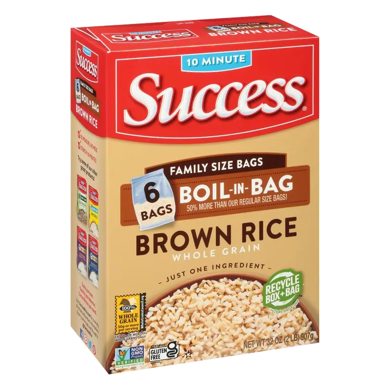 Boil-in-Bag Whole Grain Precooked Brown Rice