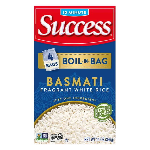 Success Boil-in-Bag Gluten Free White Basmati Rice - 4 ct