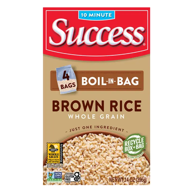 Success Boil-in-Bag Gluten Free Whole Grain Brown Rice - 4 ct