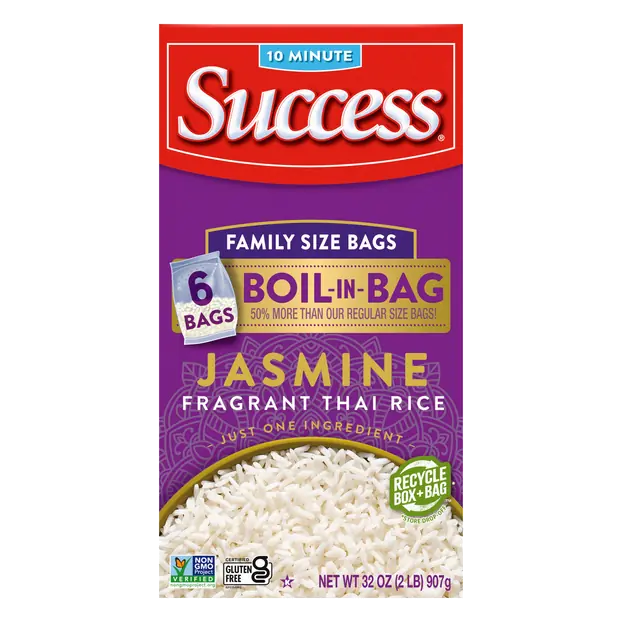 Success Boil-in-Bag Thai White Jasmine Rice Family Size - 6 ct