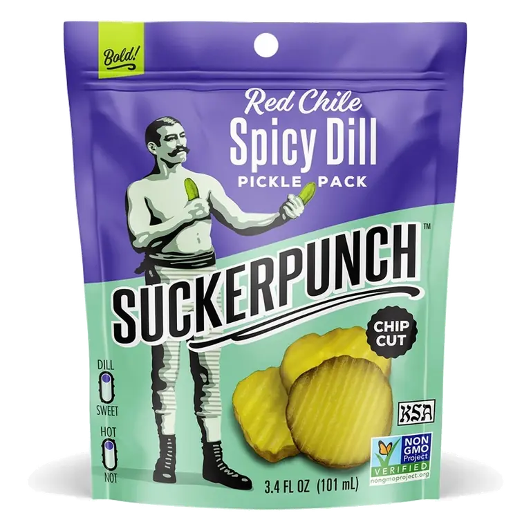 SuckerPunch Gourmet Spicy Dill Pickles, 3.4 fl oz