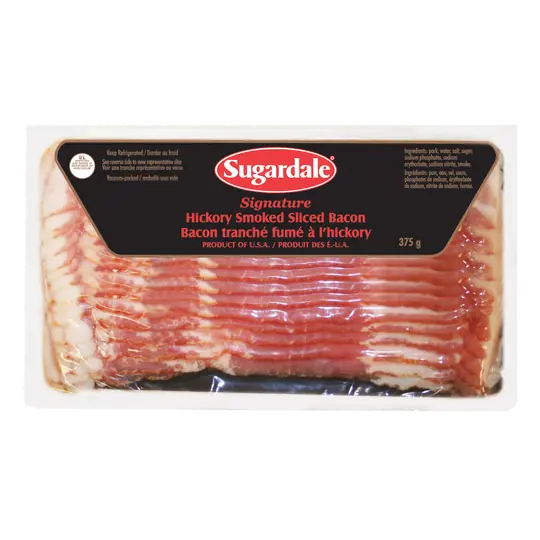 Signature Sliced Bacon Hickory Smoked 375 g