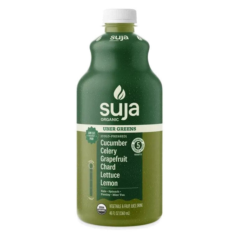 Suja Organic Uber Greens Cold Pressed Juice Drink, 46 fl oz Bottle