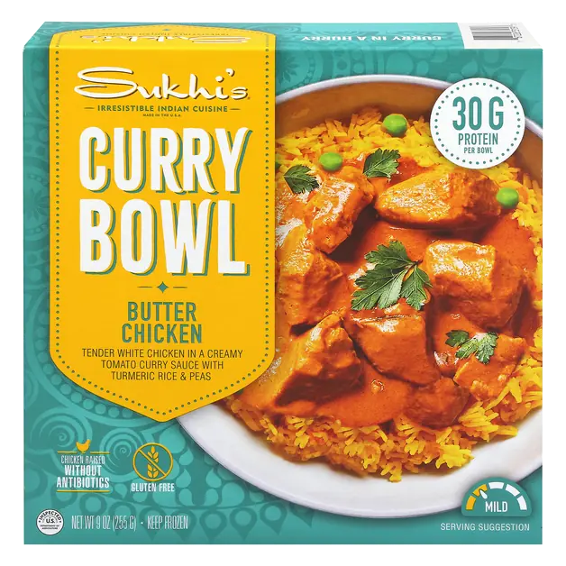 Gluten Free Mild Butter Chicken Curry Bowl Frozen
