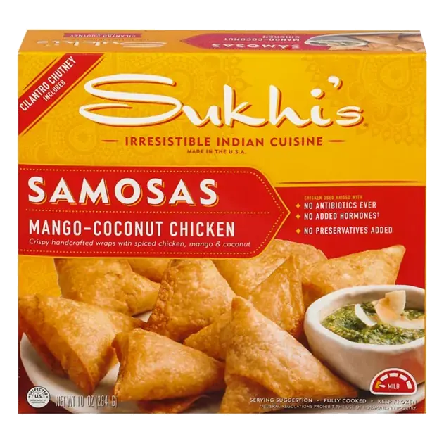 Indian Chicken Mango Coconut Samosa Frozen Appetizer Snack