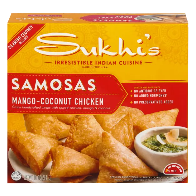Indian Cuisine Mango-Coconut Chicken Samosas Frozen