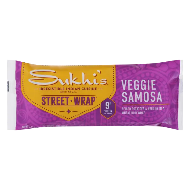 Indian Cuisine Veggie Samosa Street Wrap Frozen