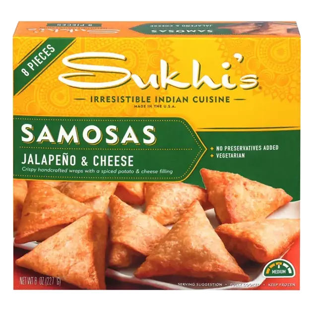 Indian Jalapeno Cheese Samosa Frozen Appetizer Snack