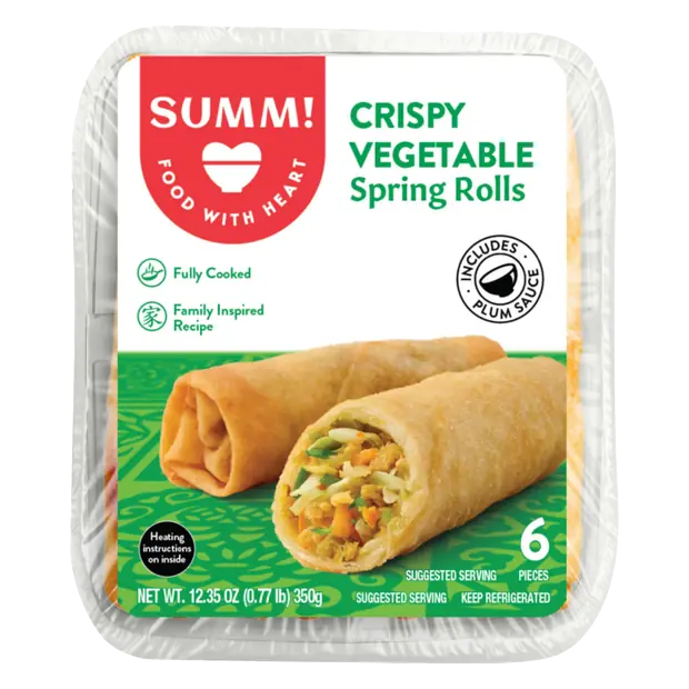 Crispy Vegetable Spring Rolls - 6 ct Refrigerated