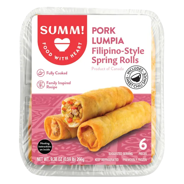 Fully Cooked Pork Lumpia Filipino-Style Spring Rolls - 6 ct