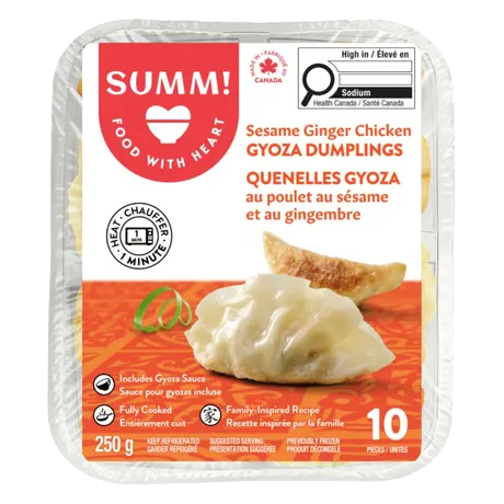Gyoza Dumplings Sesame Ginger Chicken 10 Count 250 g