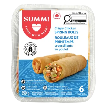 Crispy Spring Rolls Chicken 6 Count 350 g