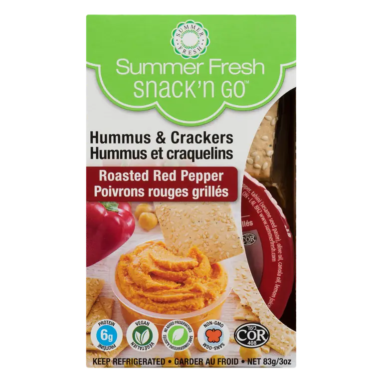 Snack And Go Vegan Hummus Roasted Red Pepper 83 g