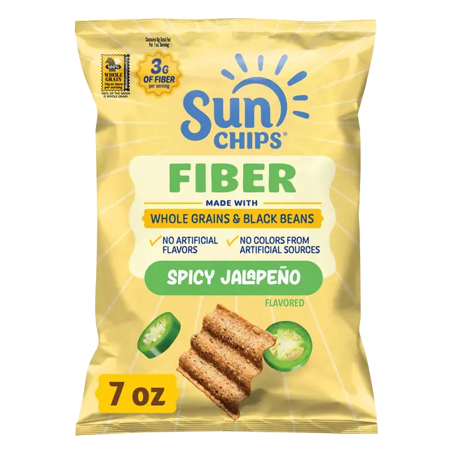 Spicy Jalapeno Flavored Whole Grain and Black Bean Snacks
