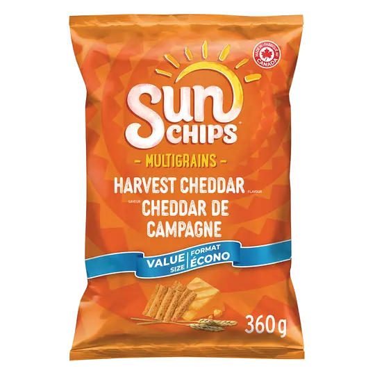 SunChips Multigrain Snacks Harvest Cheddar Value Size 360 g