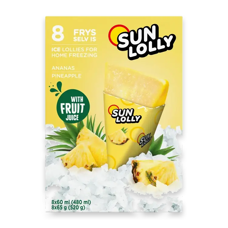 Glass Sun Lolly Pineapple 480ml