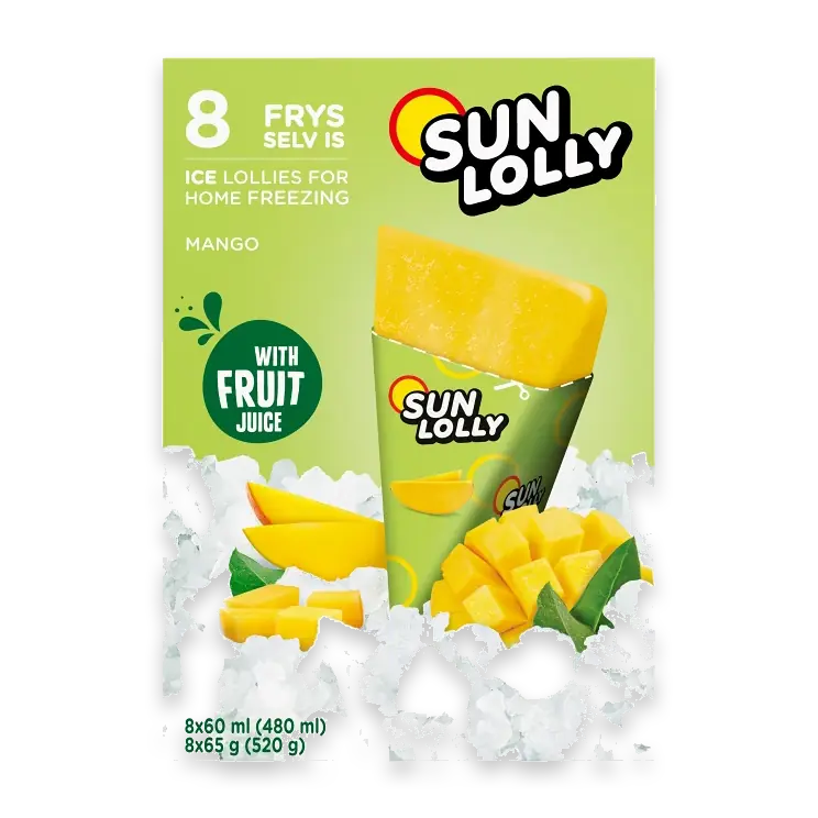 Isglass Mango Ej fryst 8-p 480ml