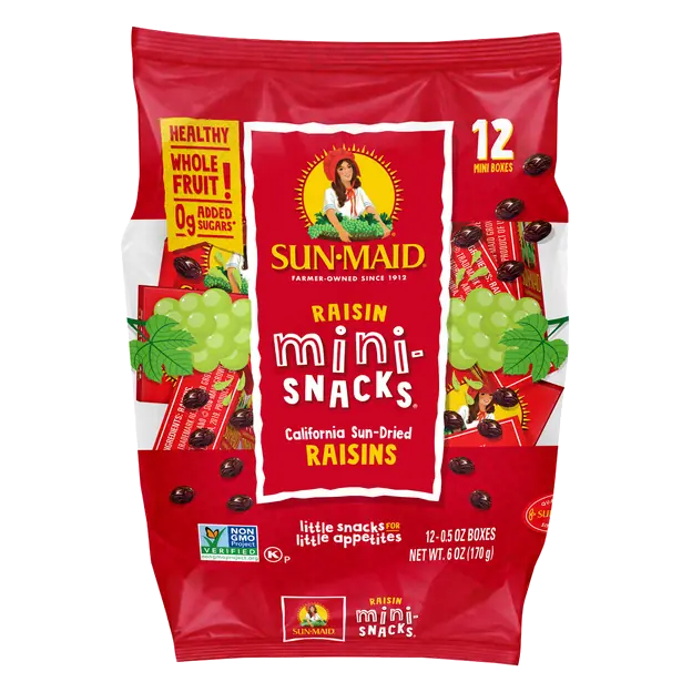 California Sun-Dried Raisins Mini Boxes - 12 ct