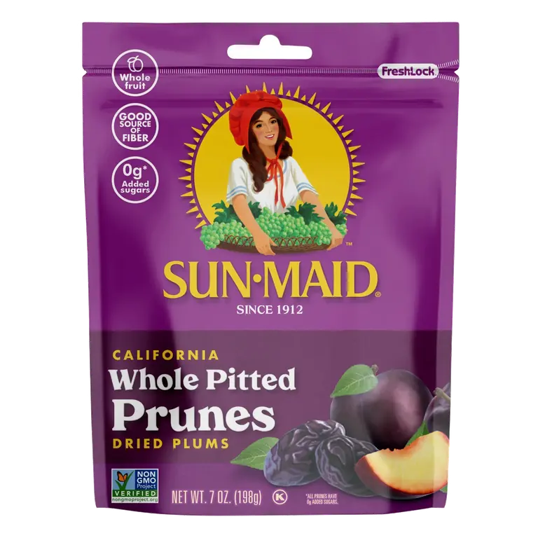 California Whole Pitted Prunes 7oz Fresh-Lock Zipper Bag