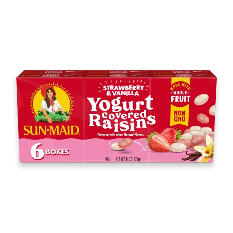 Strawberry and Vanilla Yogurt Covered Raisins