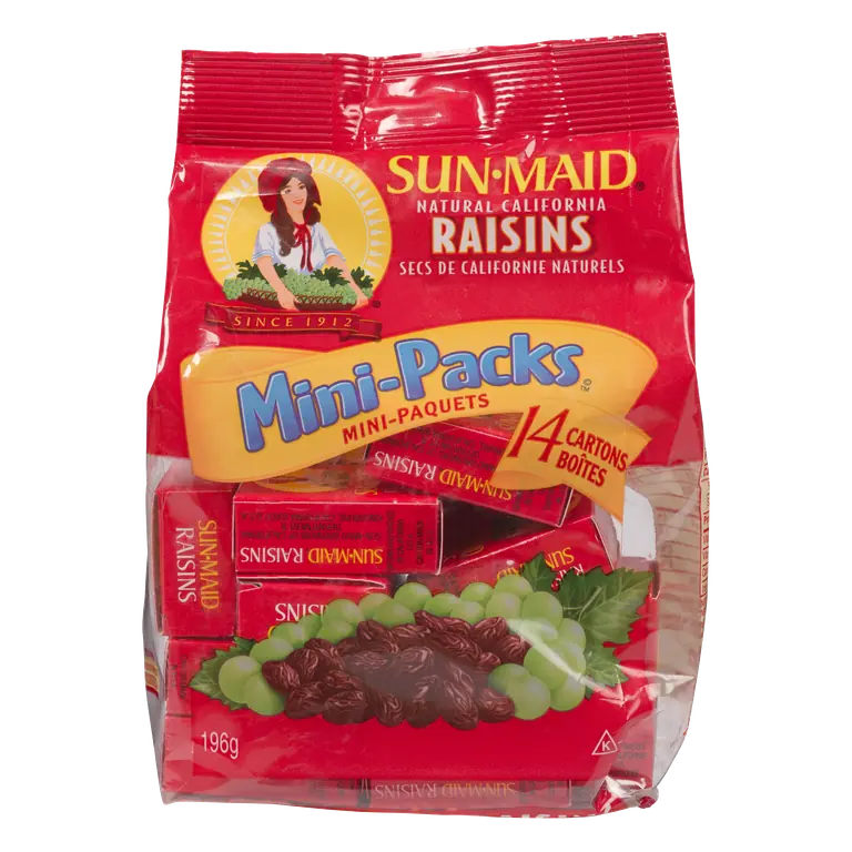 California Raisins Natural Mini Packs 14 x 14 g