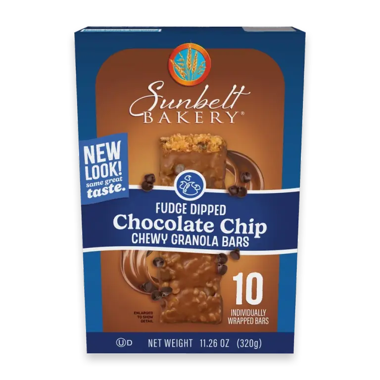 Fudge Dipped Chocolate Chip Chewy Granola Bars