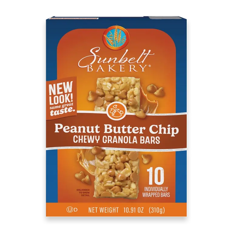 Peanut Butter Chip Chewy Granola Bars