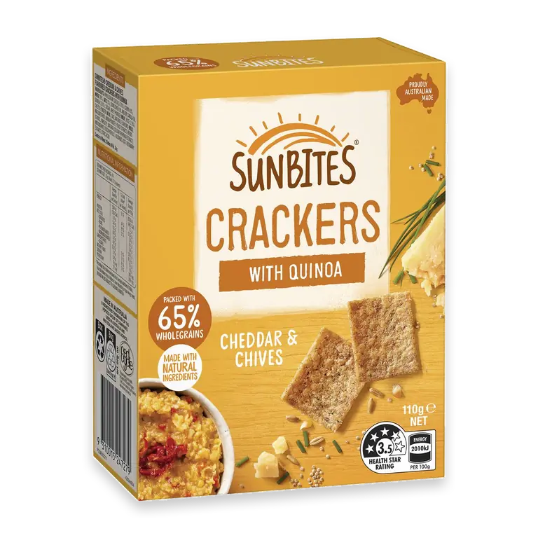 Cheddar & Chives Crackers Quinoa Snack