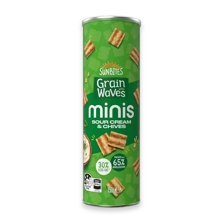 Grain Waves Minis Sour Cream & Chives Wholegrain Chips