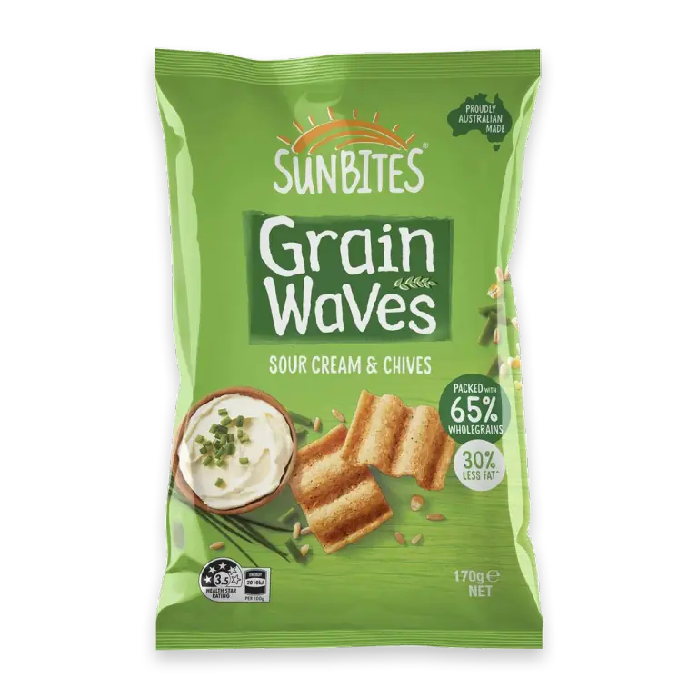Grain Waves Wholegrain Chips Sour Cream & Chives