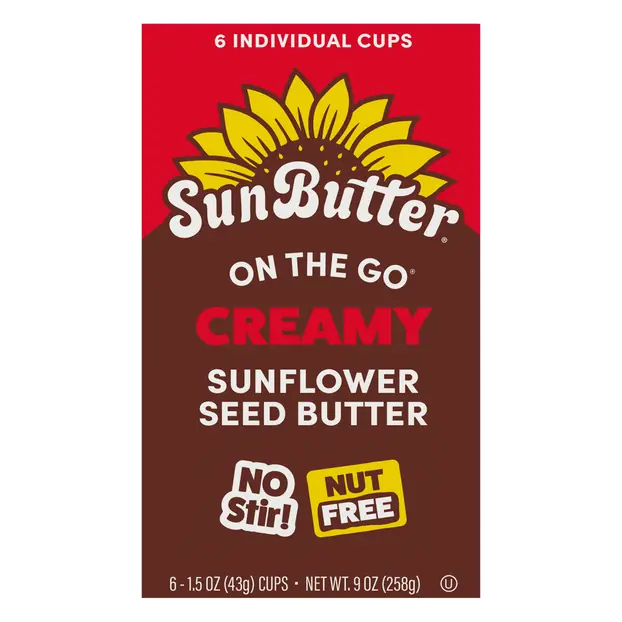 On The Go Creamy Sunflower Seed Butter - 6 ct