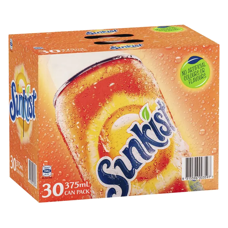 Orange Soft Drink Cans Multipack