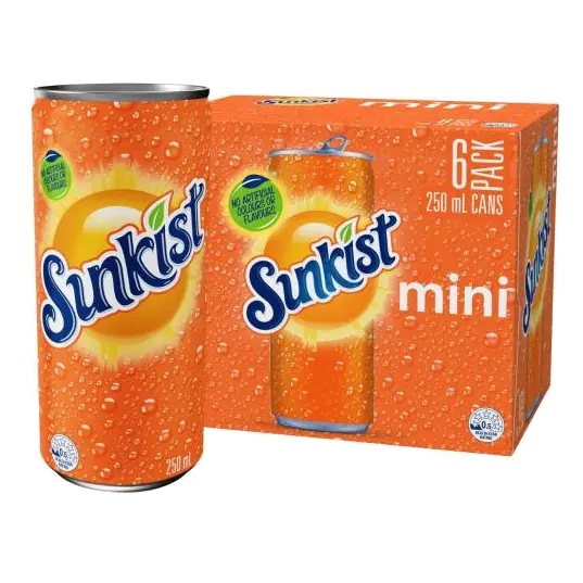Orange Soft Drink Mini Cans