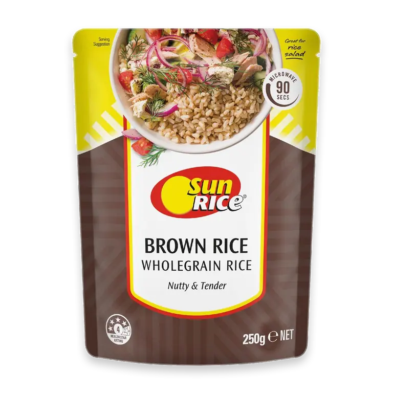 Microwave Brown Rice Pouch Medium Grain Brown Rice In 90