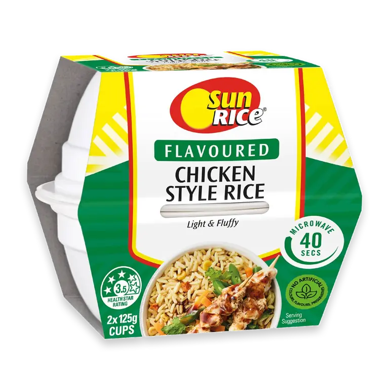 Microwave Chicken Style Flavoured Rice Cups 2x125g