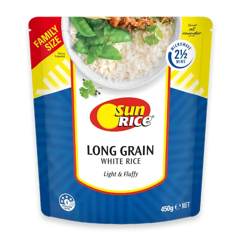 Microwave Long Grain White Rice Pouch