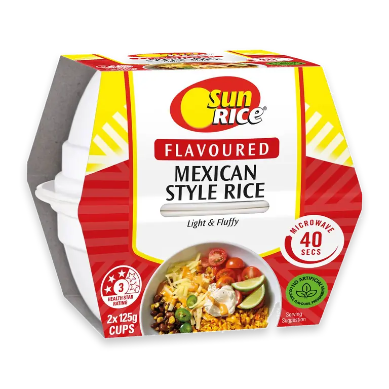 Microwave Mexican Flavoured Rice Cups 2x125g