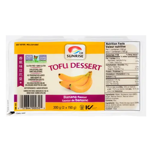 Gluten-Free Tofu Dessert Banana 2 x 150 g