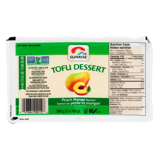 Gluten-Free Tofu Dessert Peach Mango 2 x 150 g