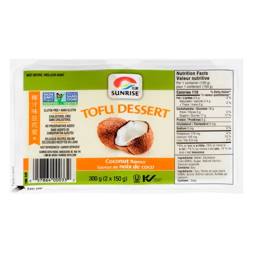 Gluten-Free Tofu Dessert Coconut 2 x 150 g