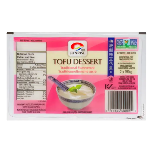Gluten-Free Tofu Dessert Traditional Sweetened 2 x 150g