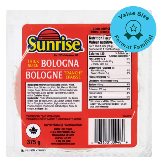 Thick Sliced Bologna 375 g