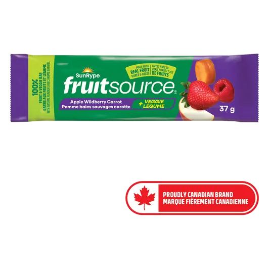 Fruitsource 100% Fruit And Veggie Bar Apple Wildberry Carrot 37 g