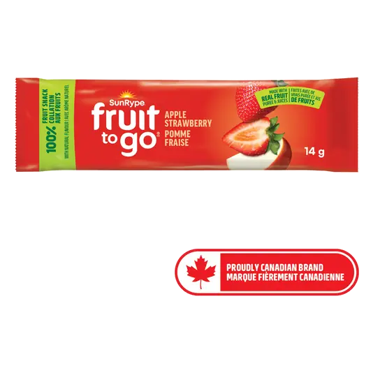 Fruit To Go Vegan 100% Fruit Snack Apple Strawberry 14 g