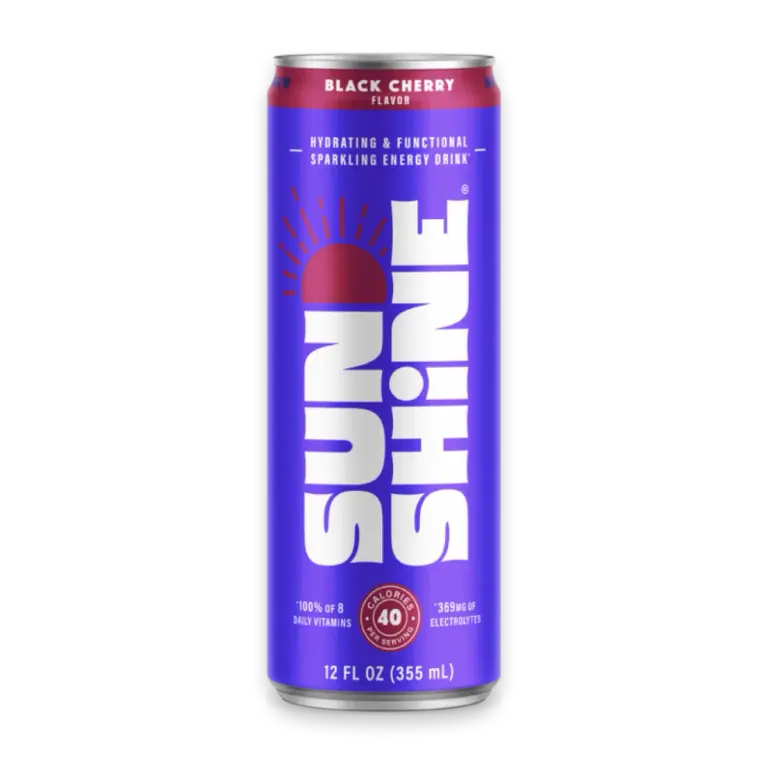 Black Cherry Caffeinated Sparkling Energy Drink Can