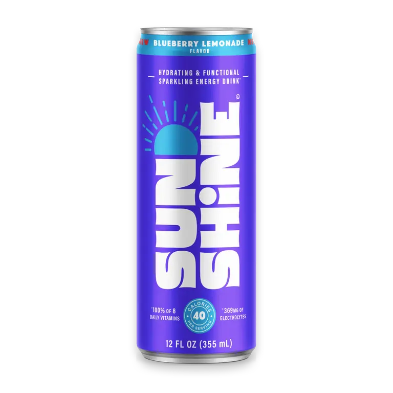 Blueberry Lemonade Caffeinated Sparkling Energy Drink Can
