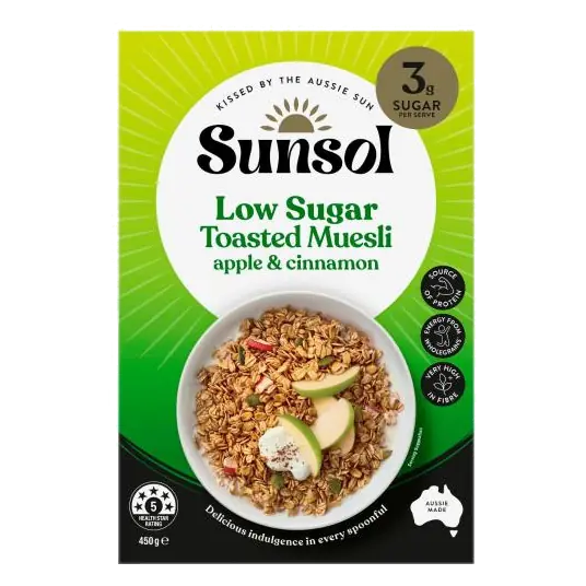 Low Sugar Toasted Muesli Apple Cinnamon